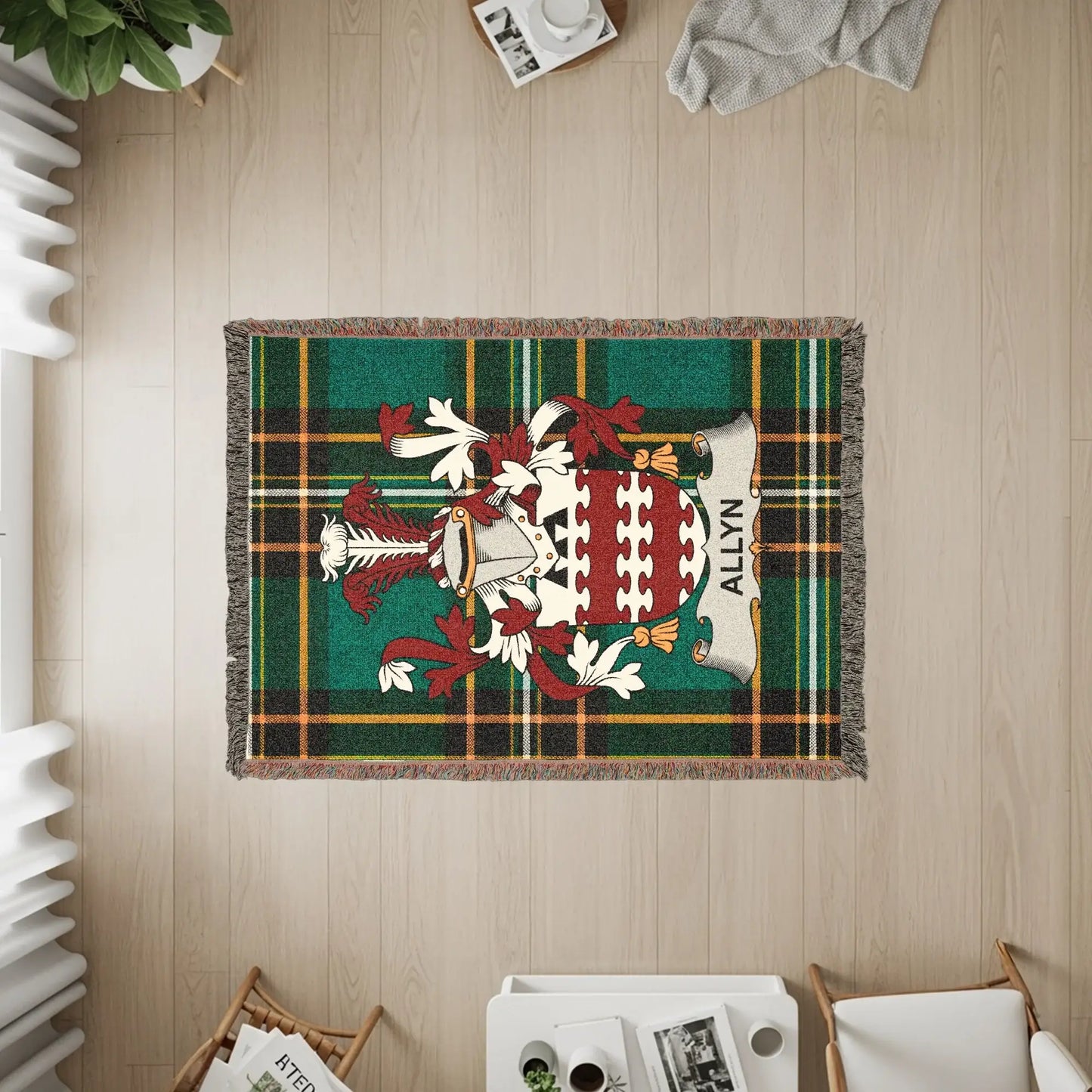 Allyn Crest Tartan Plaid Woven Throw product type