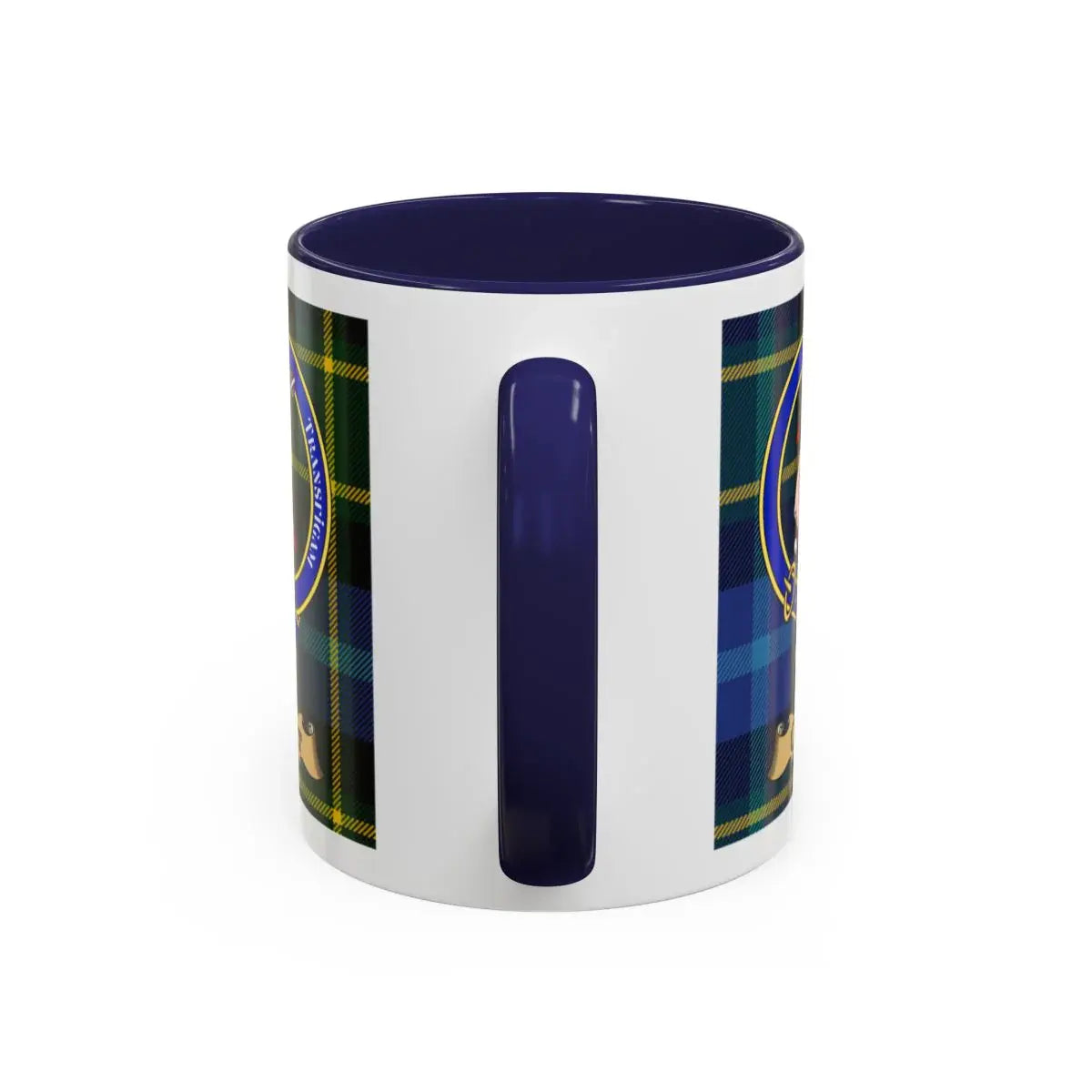 Colt clan crest mug shown in 11 oz and 15 oz sizes