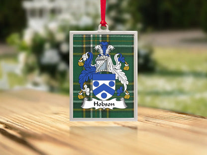Hobson Family Crest Acrylic Holiday Ornament product