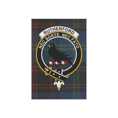 Rutherford Clan Scottish Tartan Crest Garden Flag