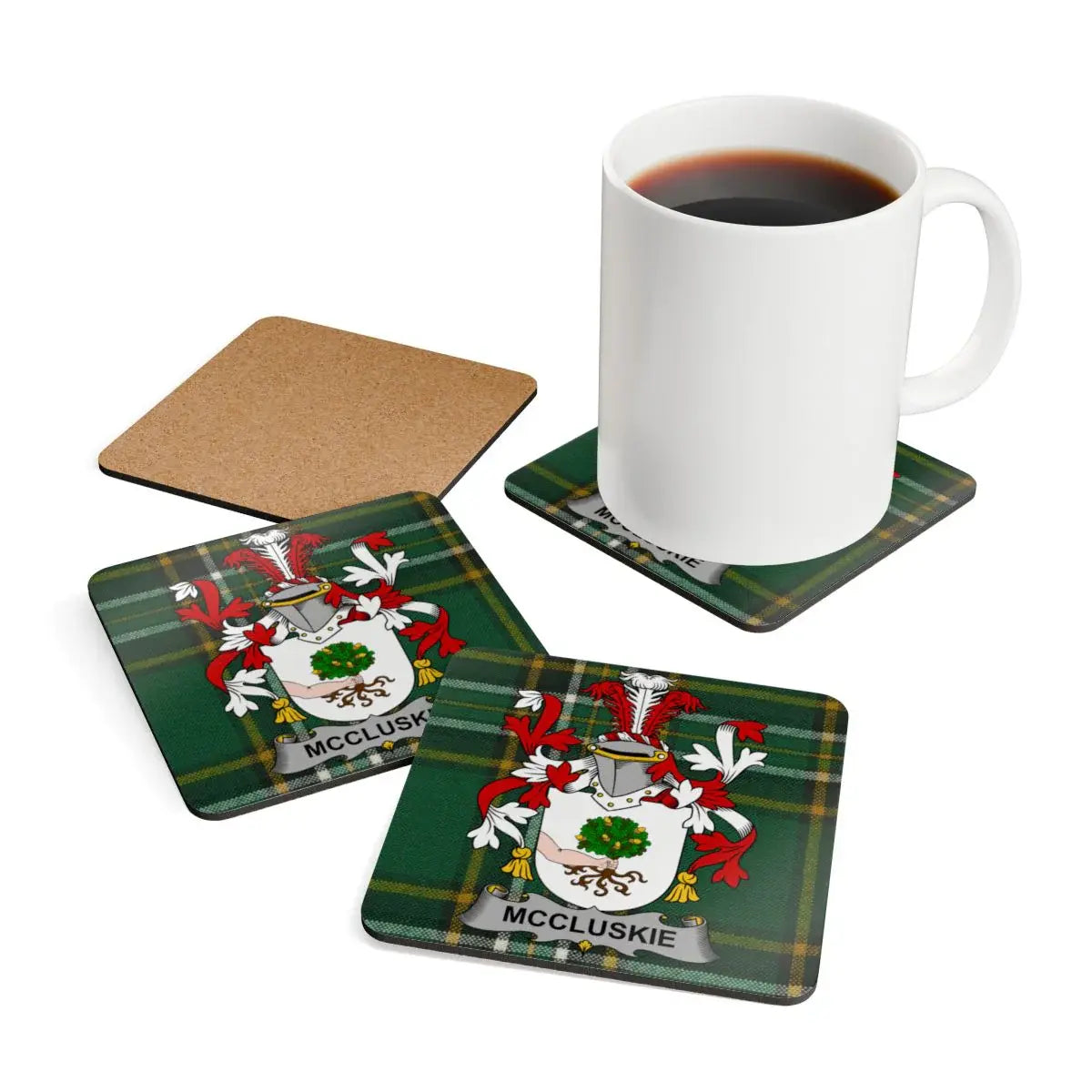 McCluskie Family Crest Coaster Set product