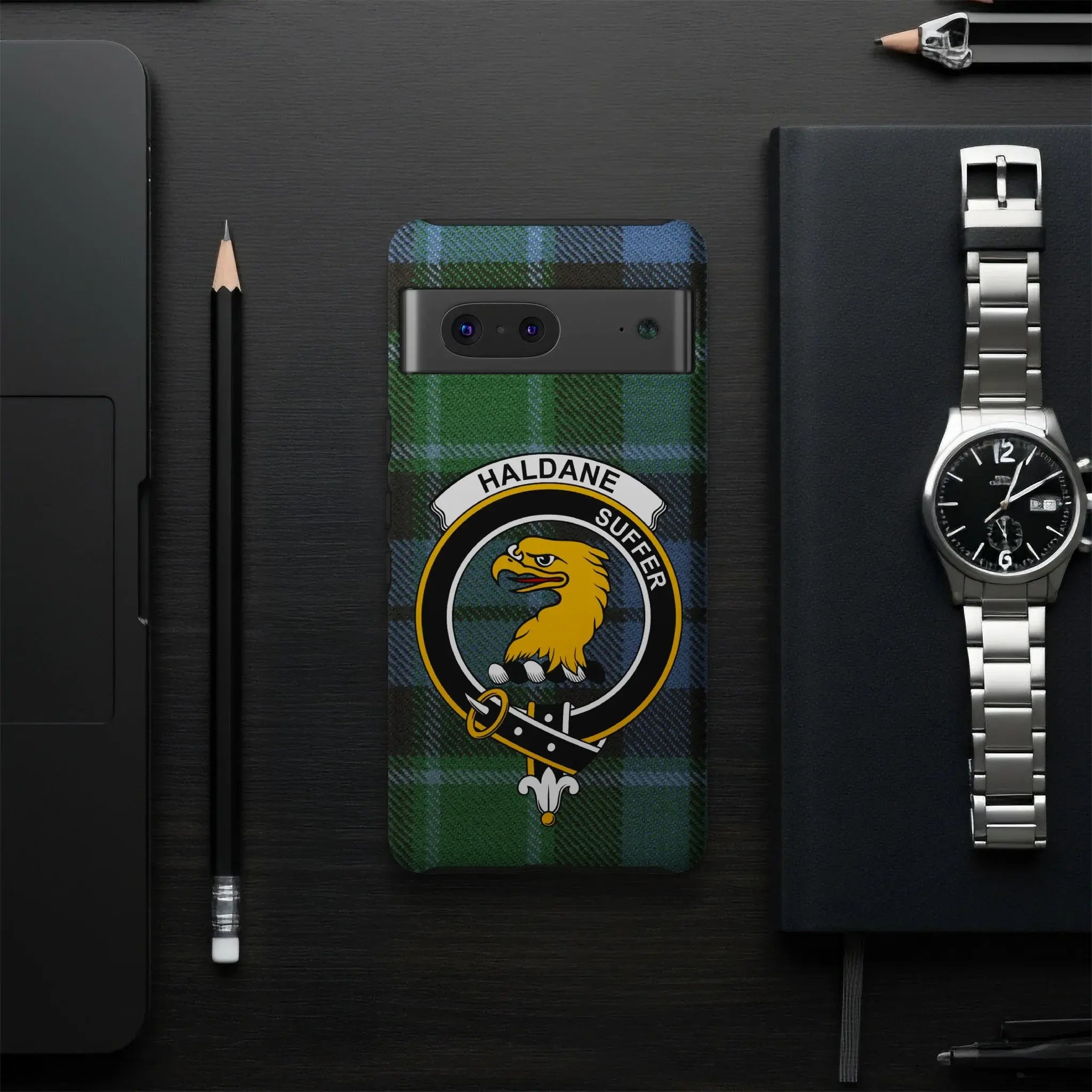 Haldane Suffer Tartan Crest Phone Case