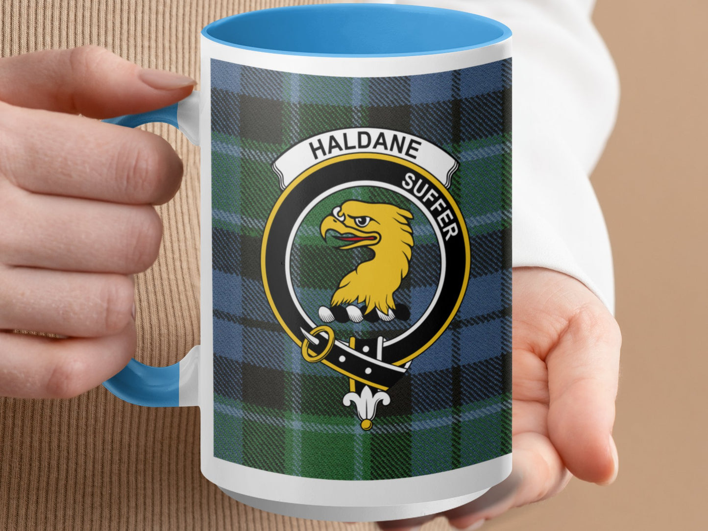 Clan Haldane Scottish Tartan Crest Design Mug - Living Stone Gifts