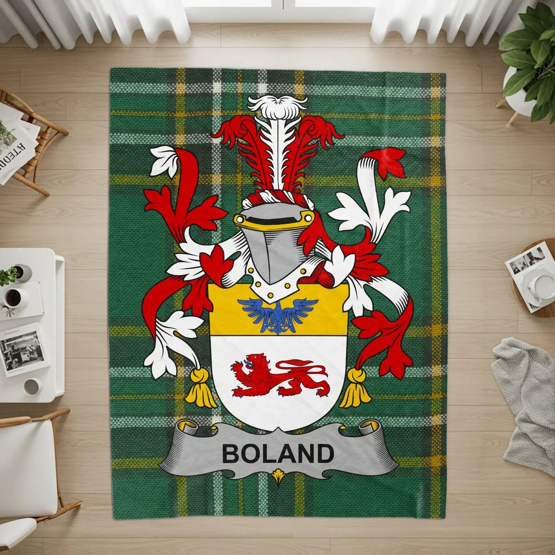 Boland Family Crest Tartan Plaid Area Rug product