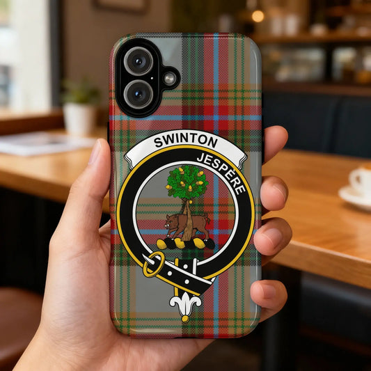 Swinton Jespere Clan Tartan Shield iPhone Case