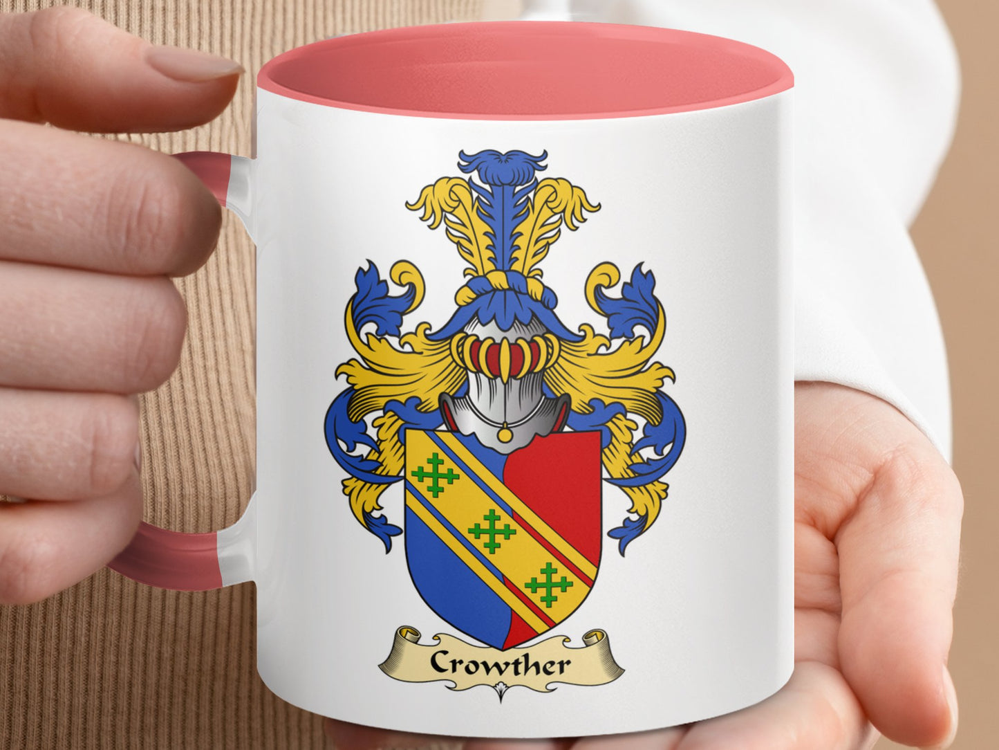 Crowther Family Crest Scottish Clan Accent Mug - Living Stone Gifts