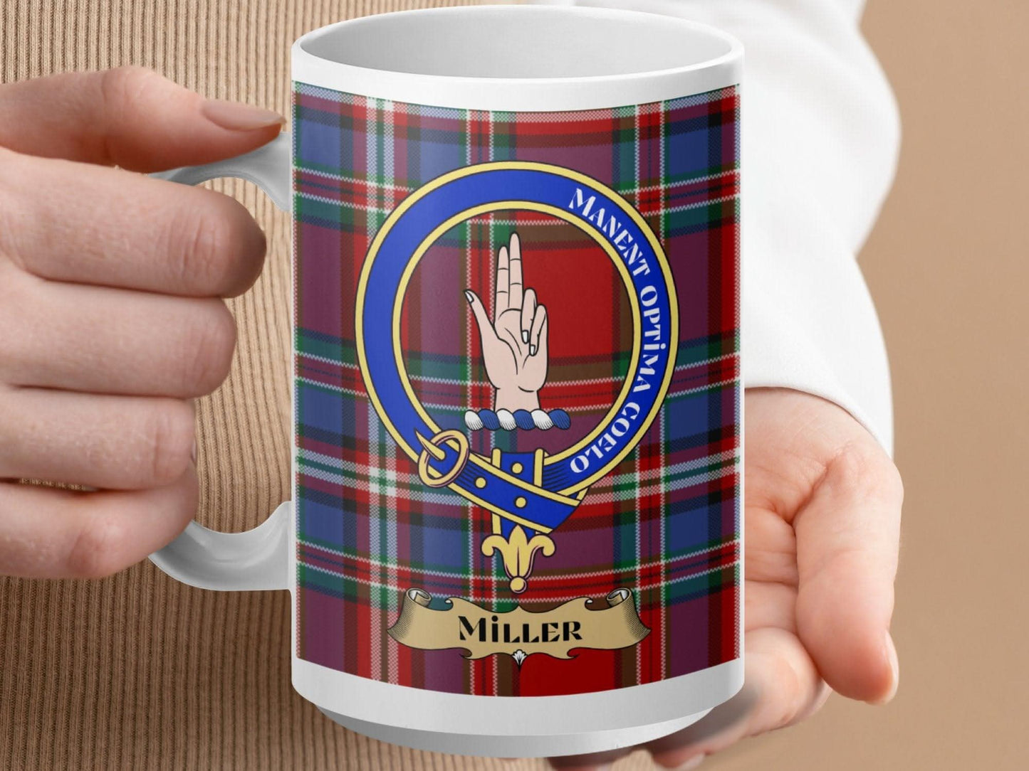 Colorful Miller Plaid Crest Design Durability Mug product