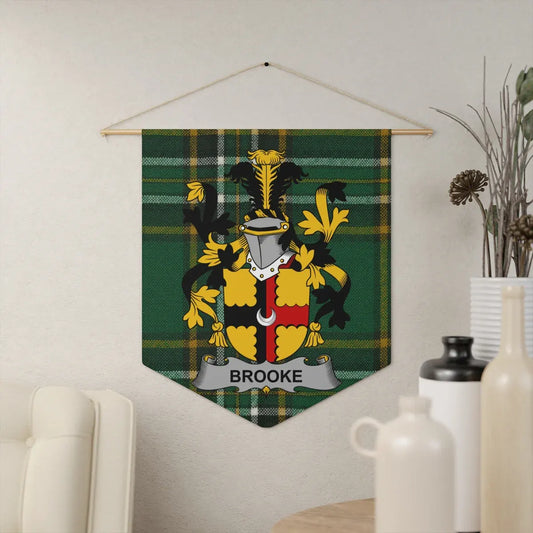 Family Crest Plaid Design Wall Tapestry Brooke product