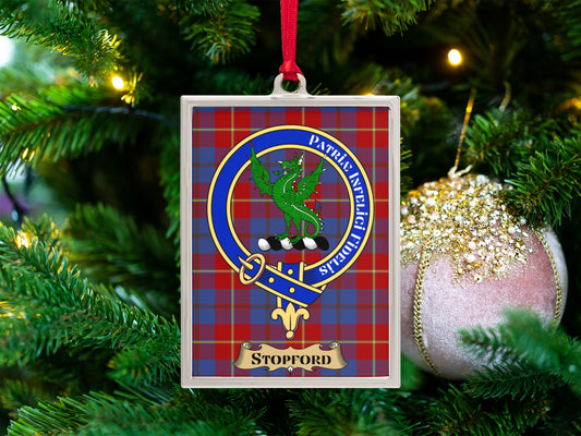 Clan Crest Tartan Personalized Holiday Ornament product