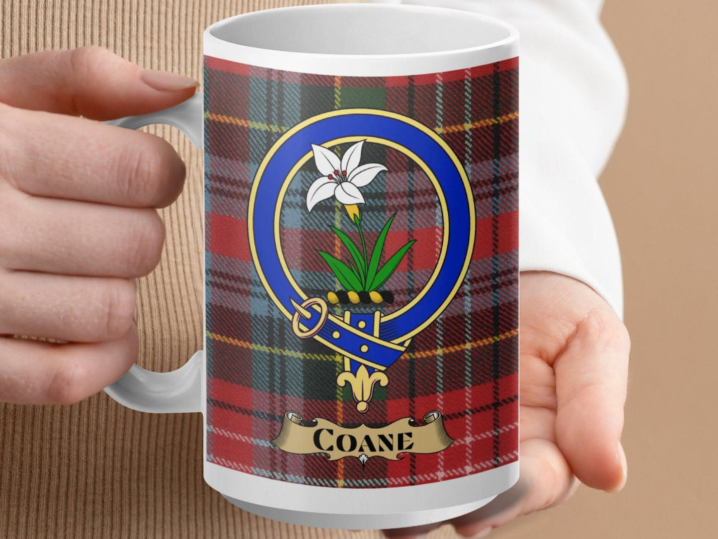 Clan Coane Tartan Plaid Crest Mug Unique Drinkware product
