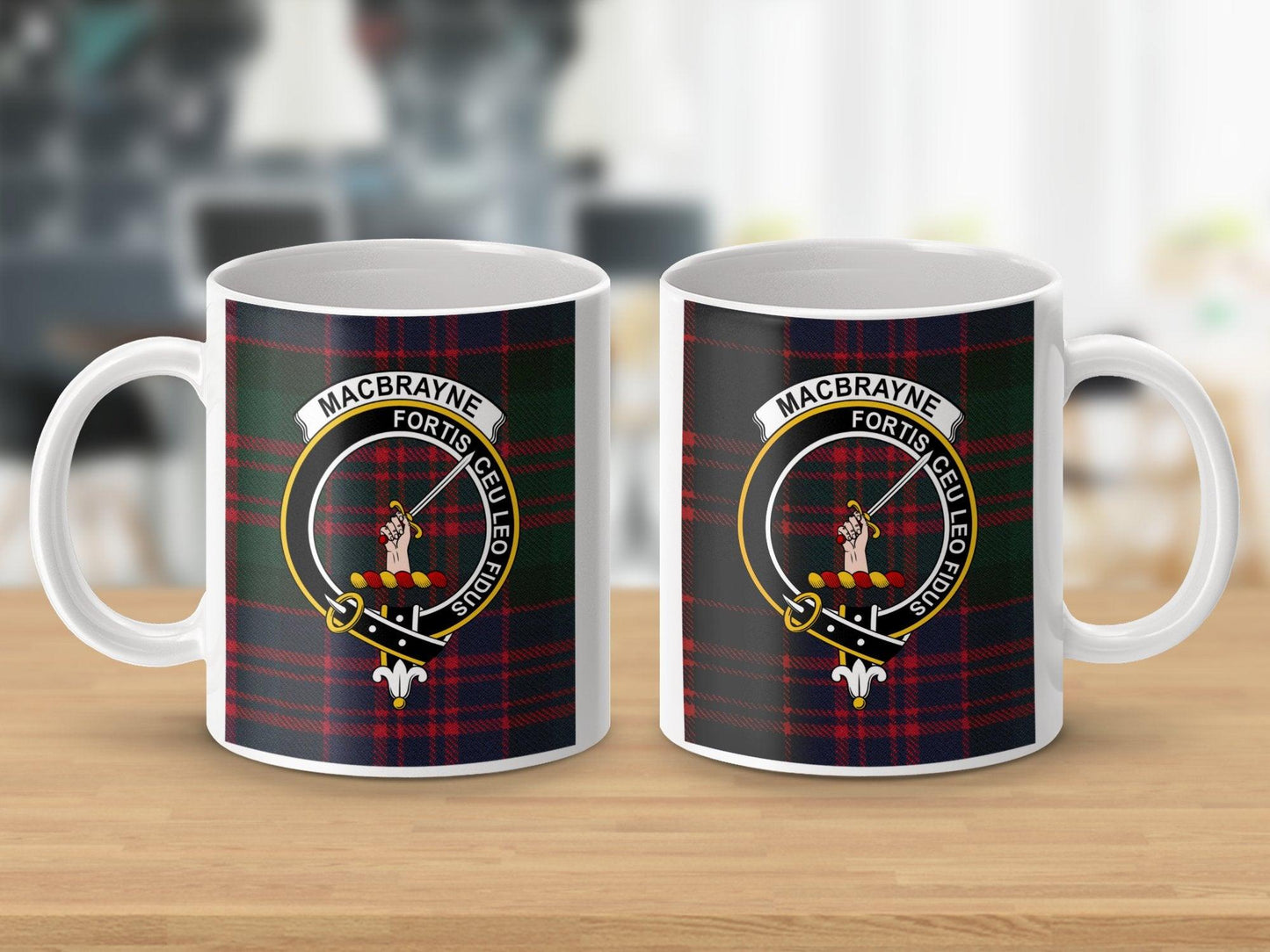 Macbrayne Clan Crest Fortis Ceu Leo Fid US Scottish Mug - Living Stone Gifts