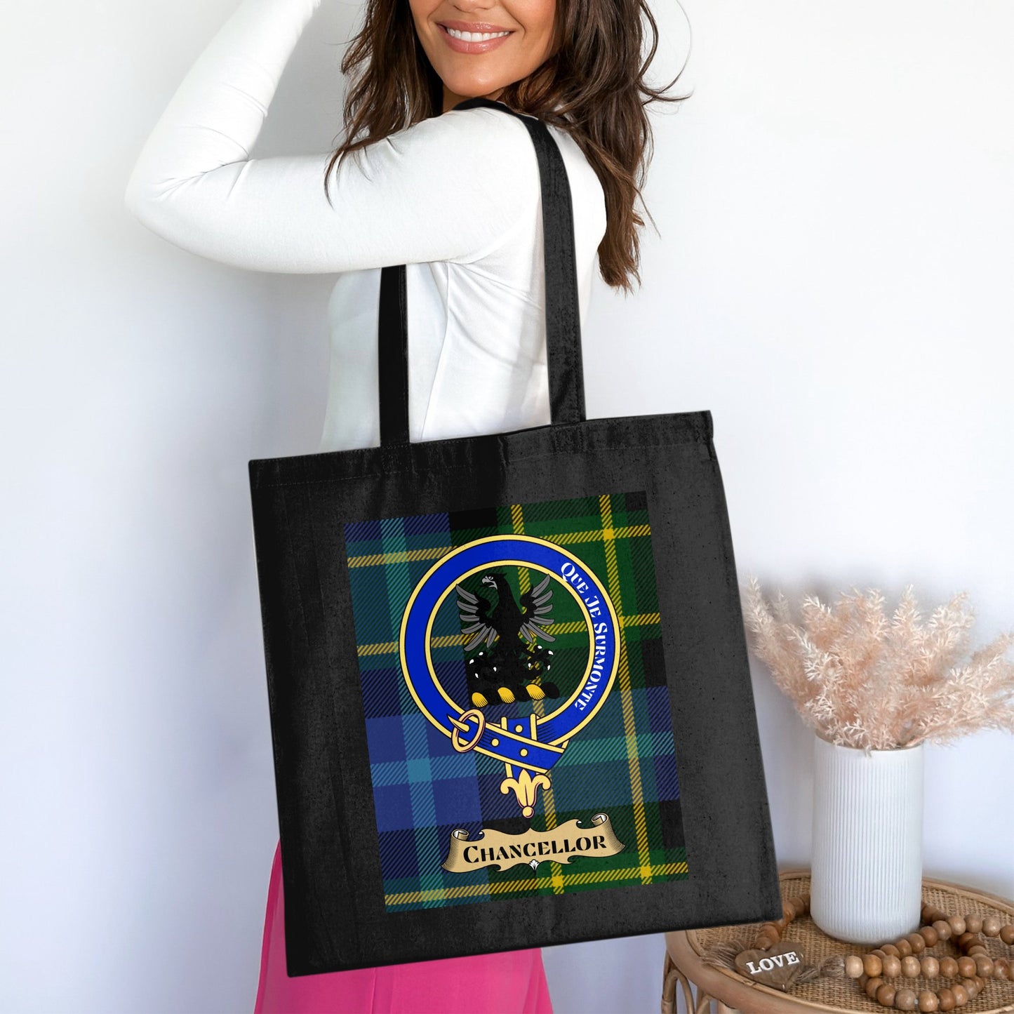 Chancellor Clan Scottish Tartan Tote Bag - Living Stone Gifts