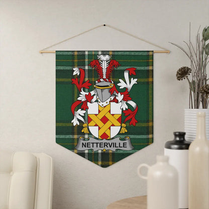 Netterville Family Crest Plaid Wall Hanging Product