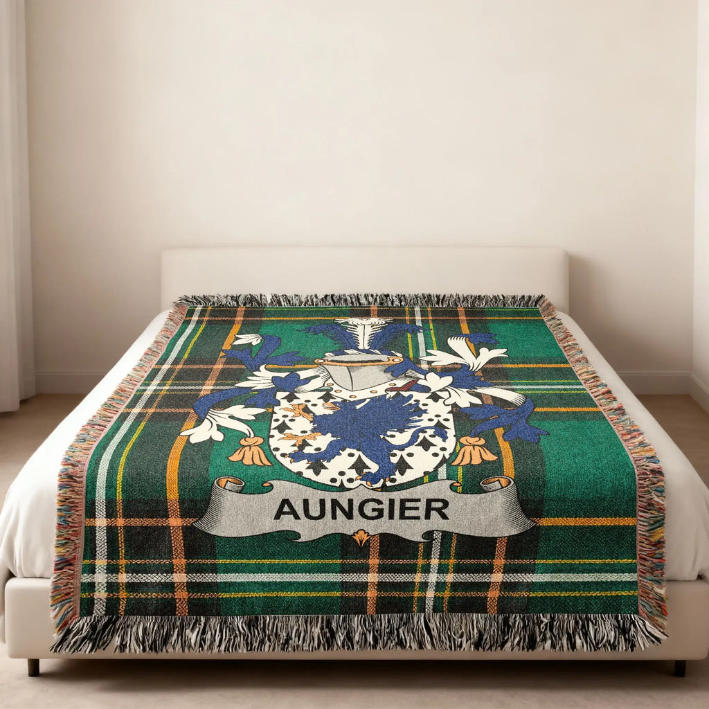 Aungier Plaid Family Crest Heritage Blanket