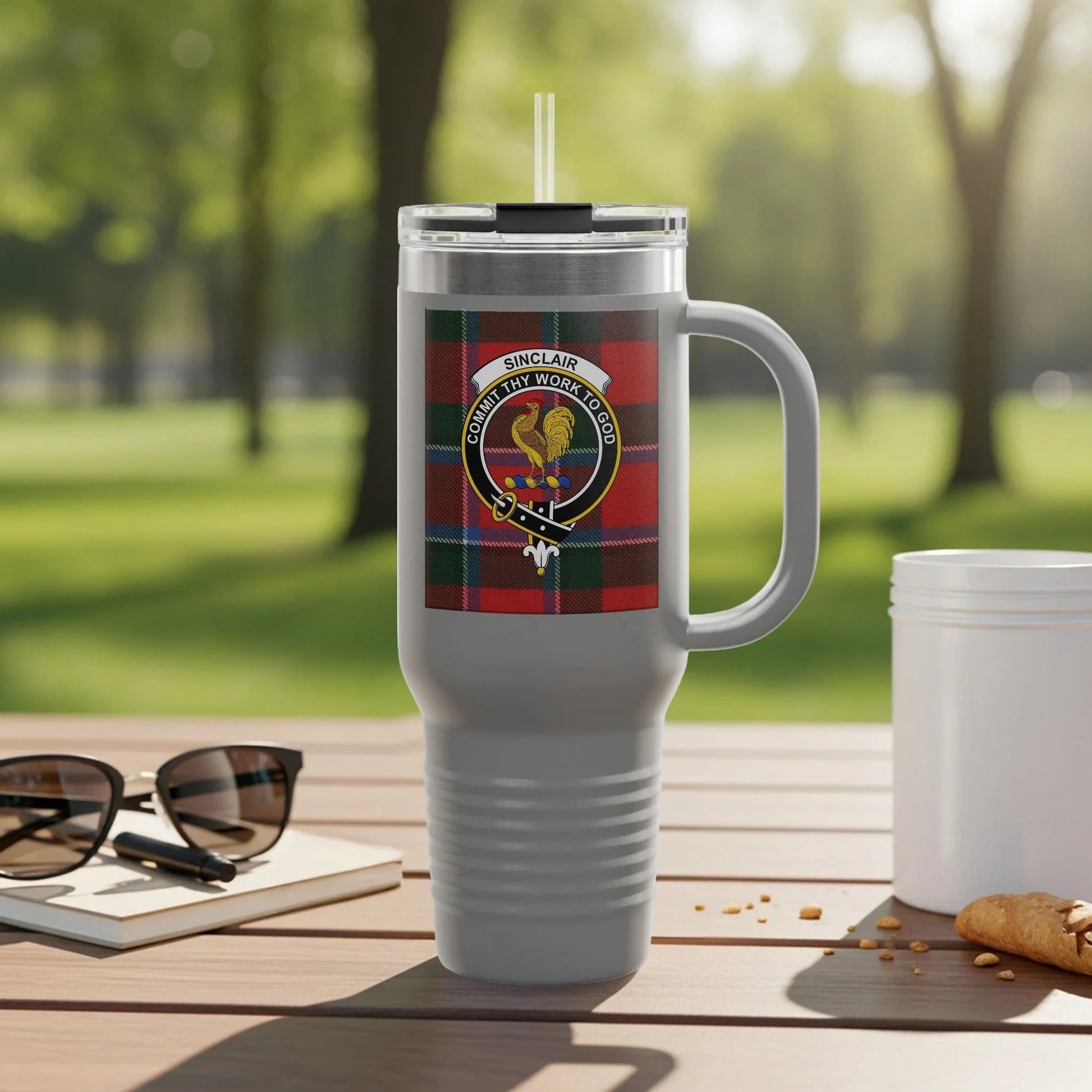 Plaid Patterned Insulated Tumbler Ideal for Outdoor product