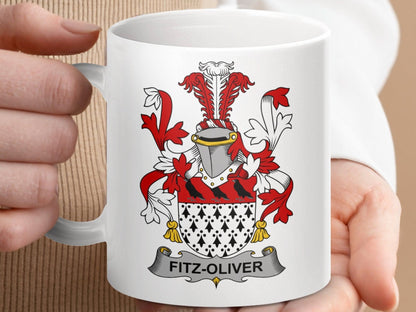 Fitz-Oliver Surname Irish Family Crest Mug - Celtic Ancestry Gifts