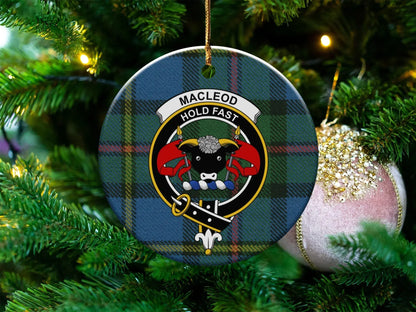MacLeod Hold Fast Bull Clan Crest Christmas ornament