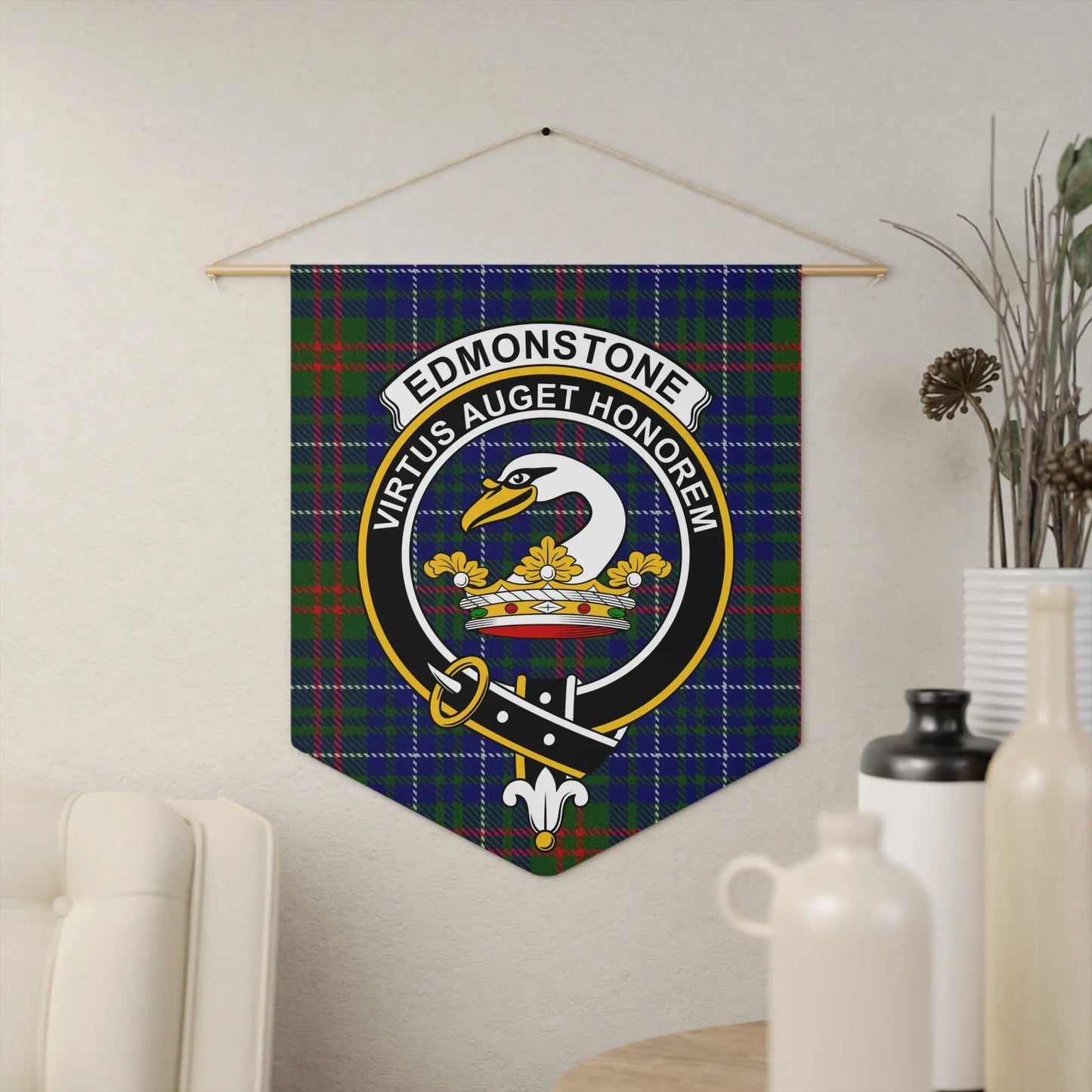 Edmonstone Virtus Auget Honorem Tartan Banner product type