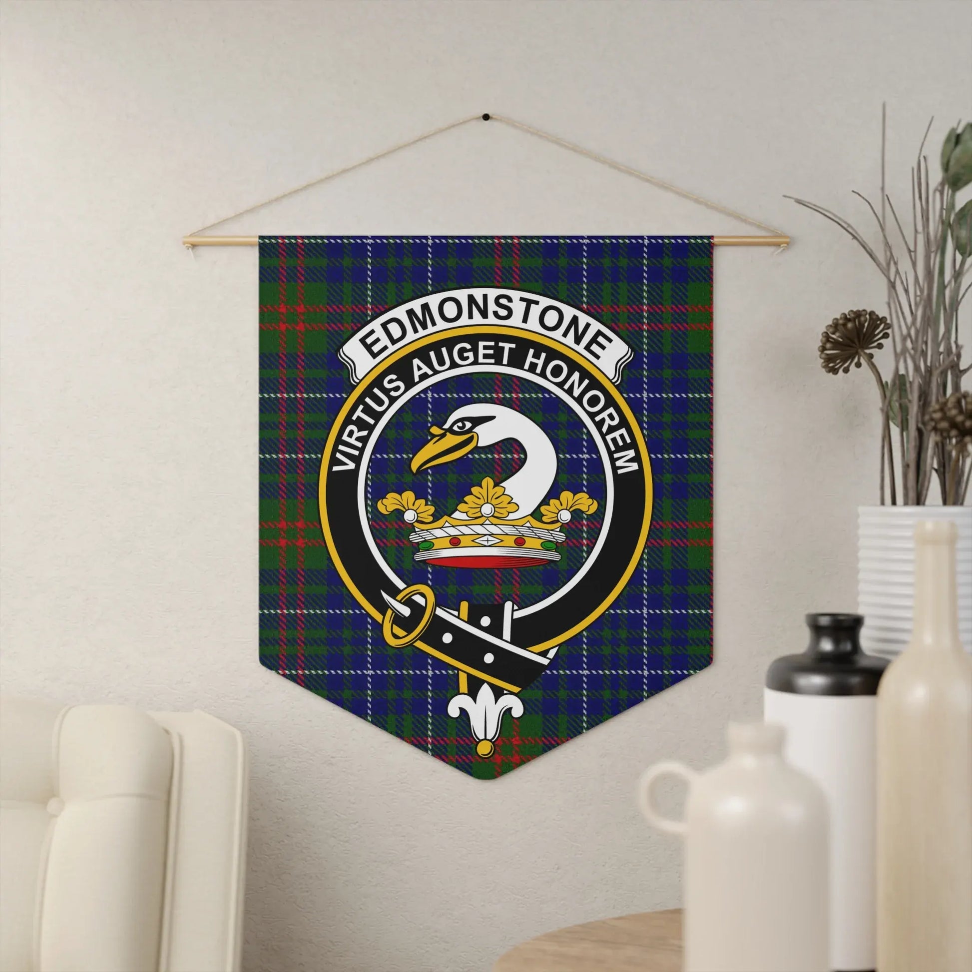 Edmonstone Virtus Auget Honorem Tartan Banner product type