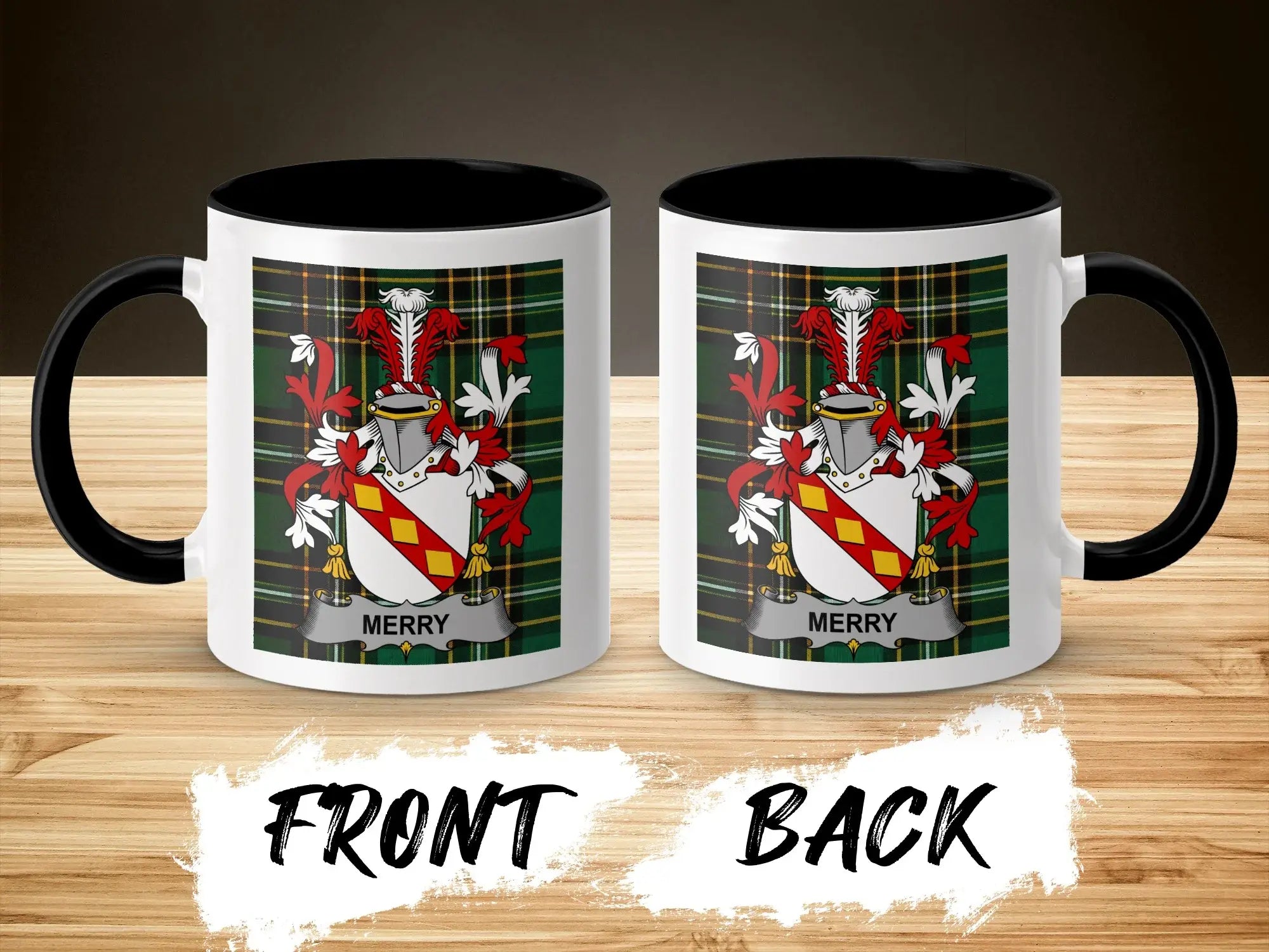 Merry Irish National Tartan ceramic accent mug