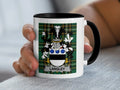 Langley Irish family crest black accent mug