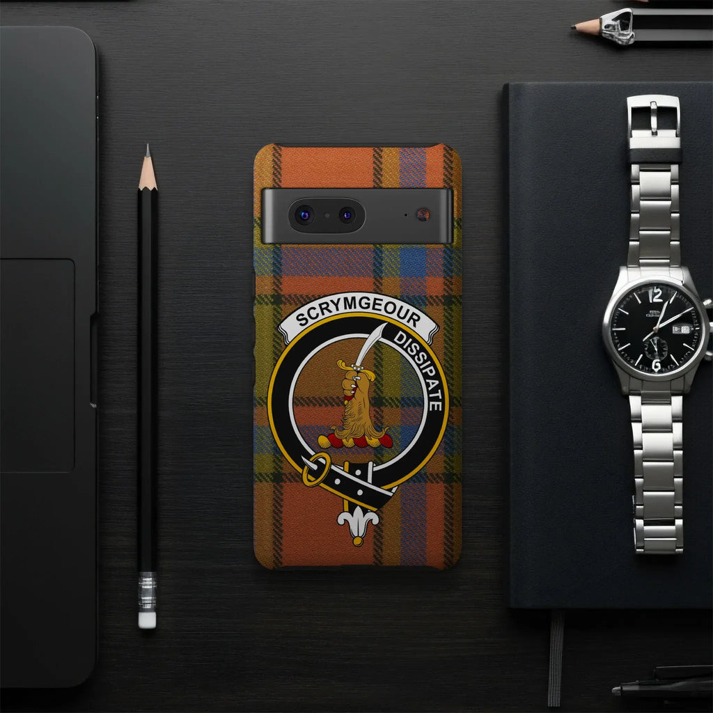 Scrymegour Dissipate Crest Tartan Phone Case Cover