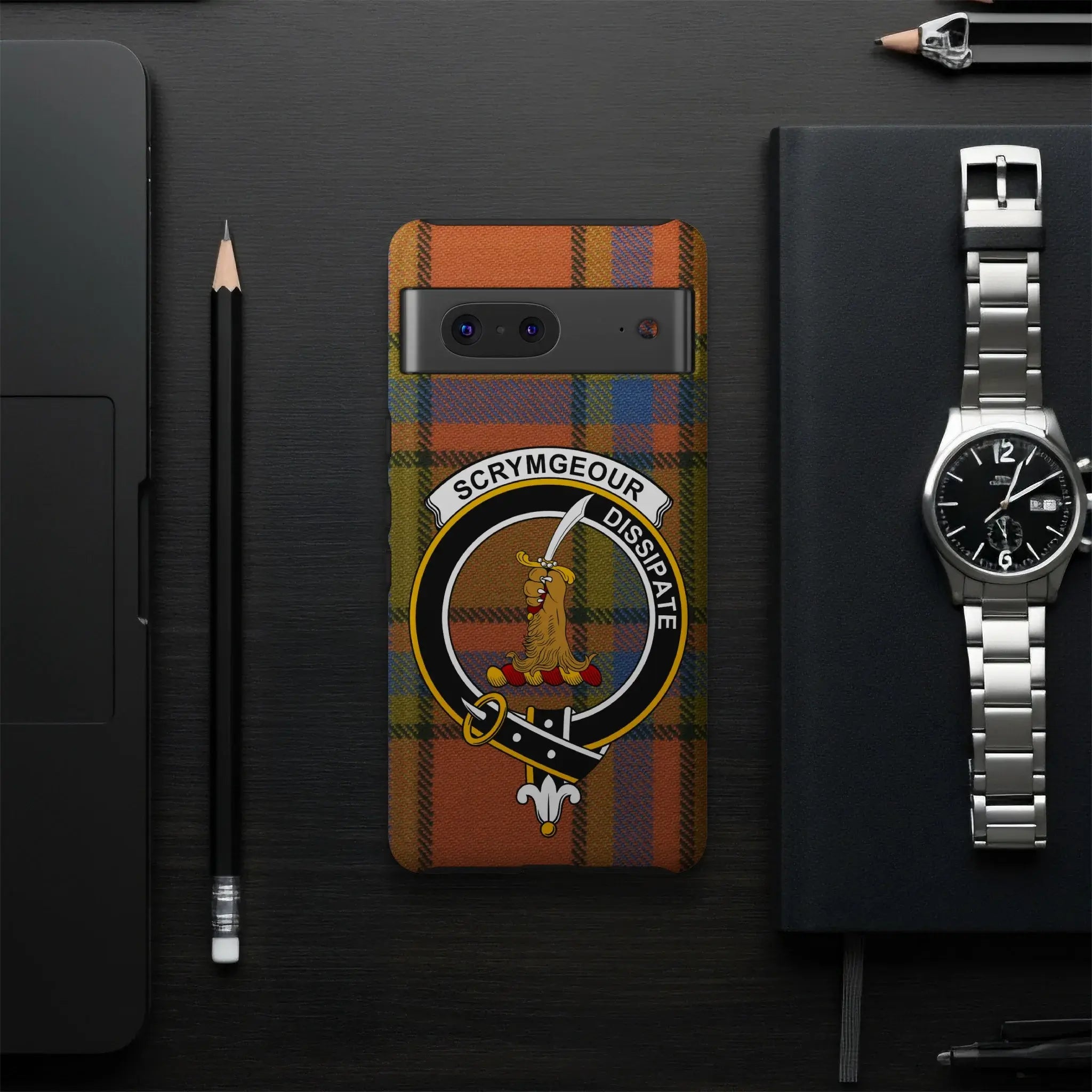 Scrymegour Dissipate Crest Tartan Phone Case Cover