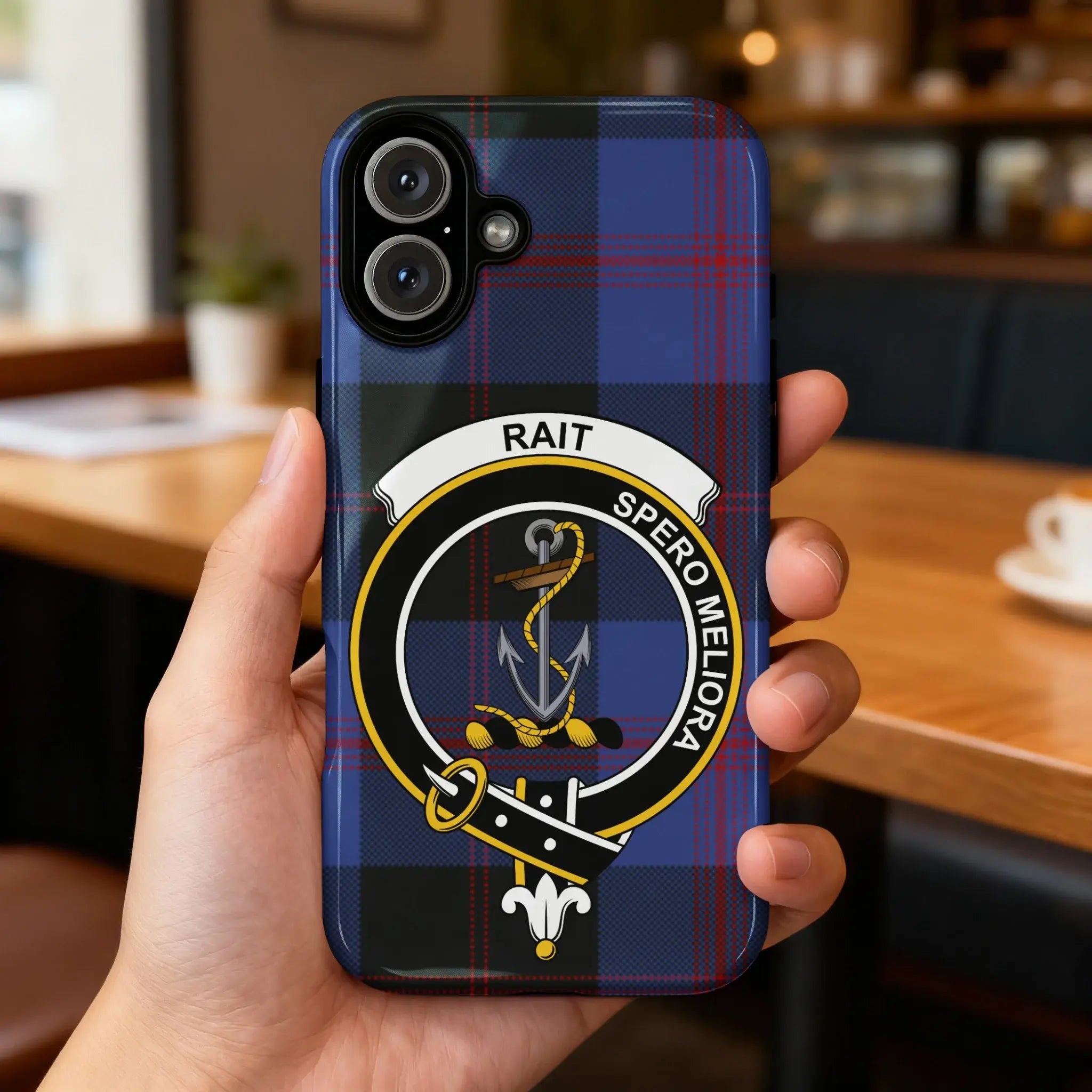Spero Meliora Rait Clan Crest Tartan Phone Case