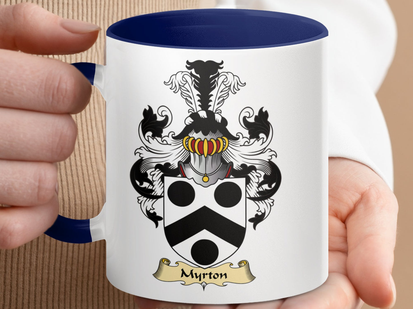 Scottish Clan Myrton Coat of Arms Mug - Living Stone Gifts