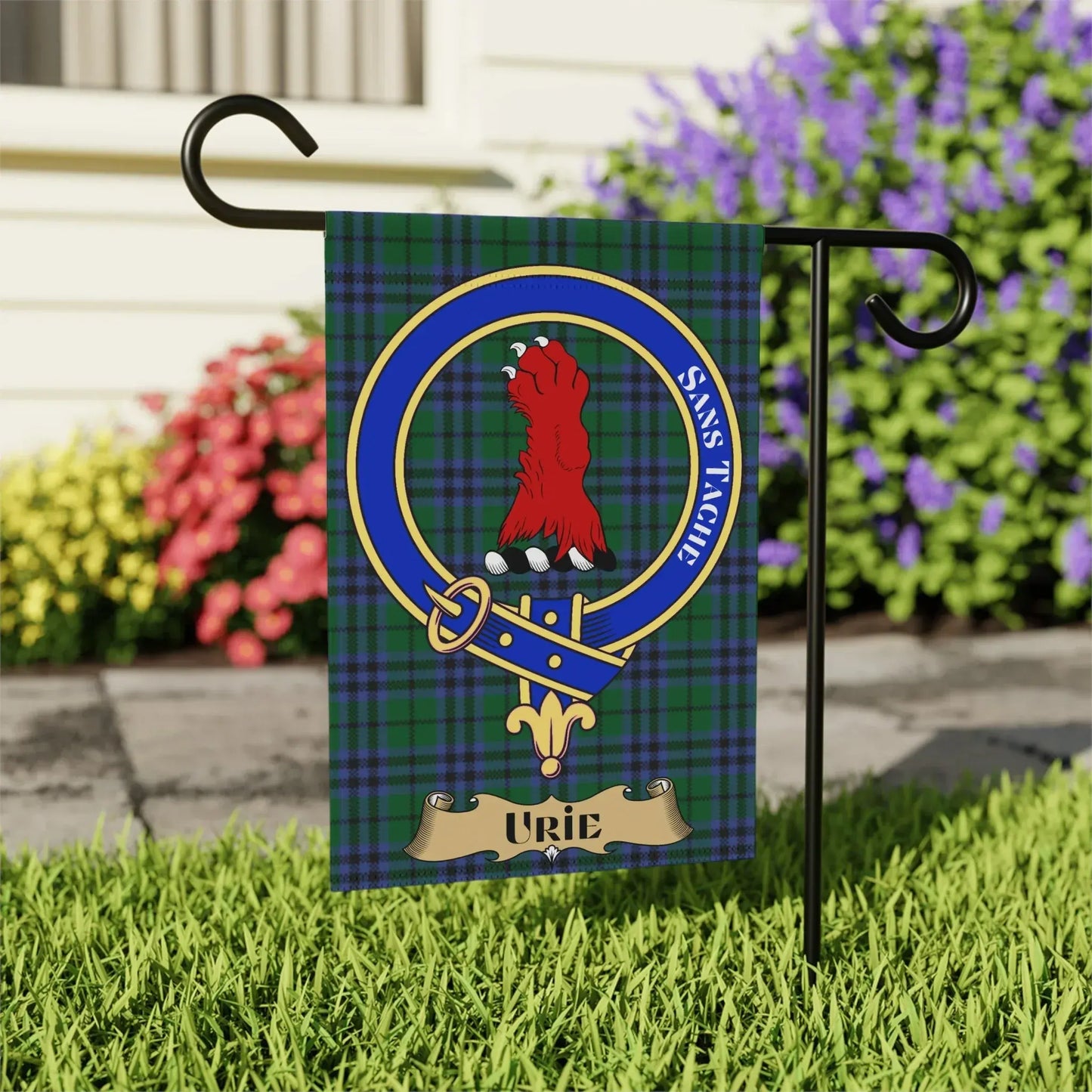 Urie Tartan Scottish Crest Garden Flag product