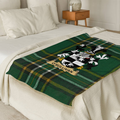 O'Sullivan Surname Irish Tartan Throw Blanket - Living Stone Gifts