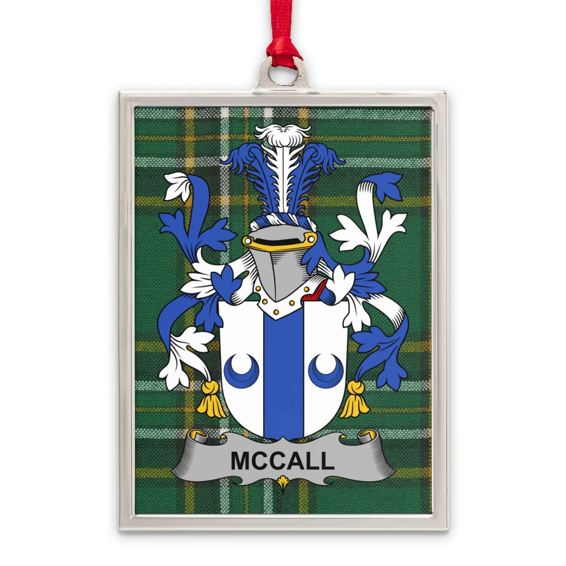 McCall Coat of Arms Plaid Pattern Ornament product