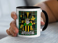 Langford Irish family crest black accent mug