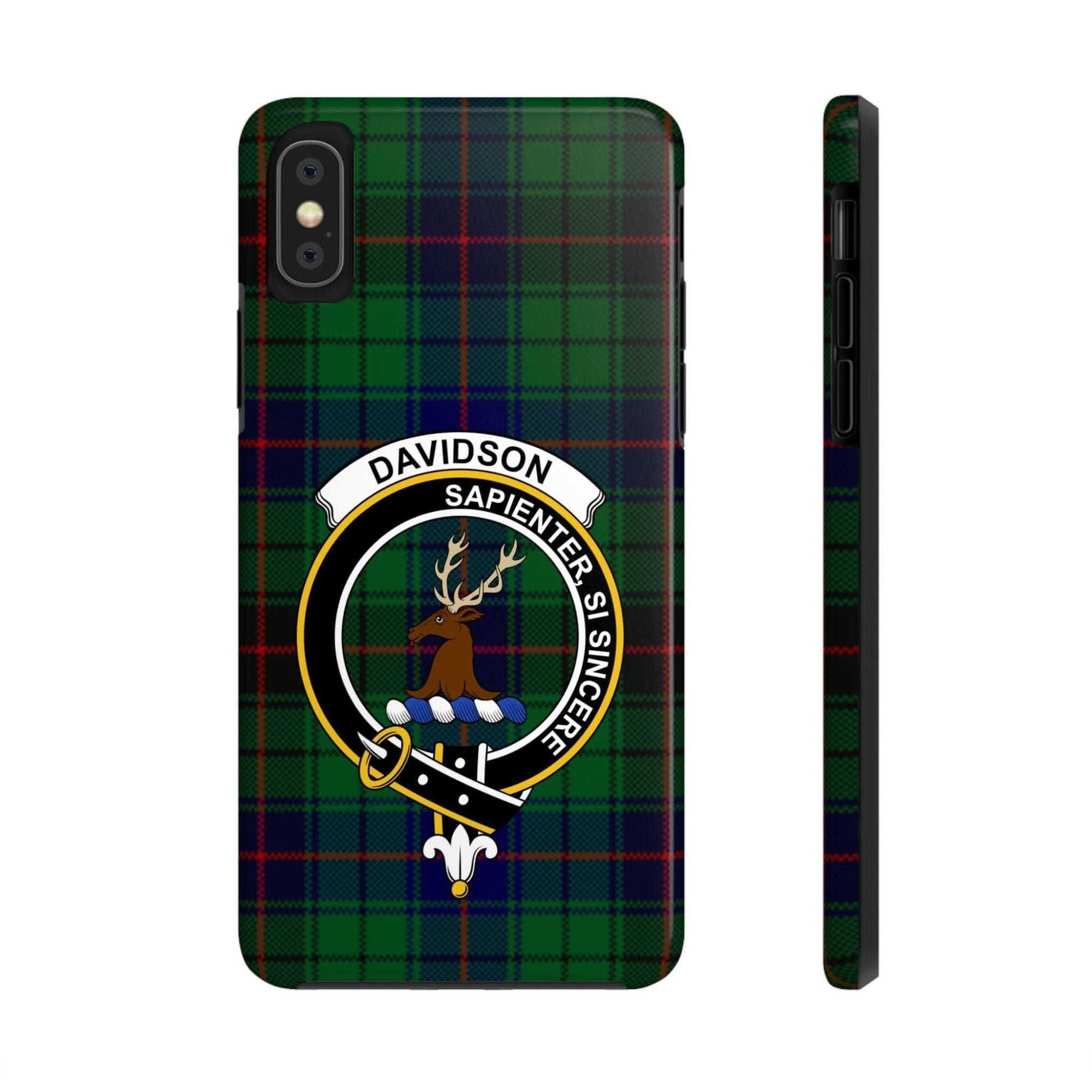 Davidson Clan Crest Tartan Cell Phone Case - Celtic Ancestry Gifts