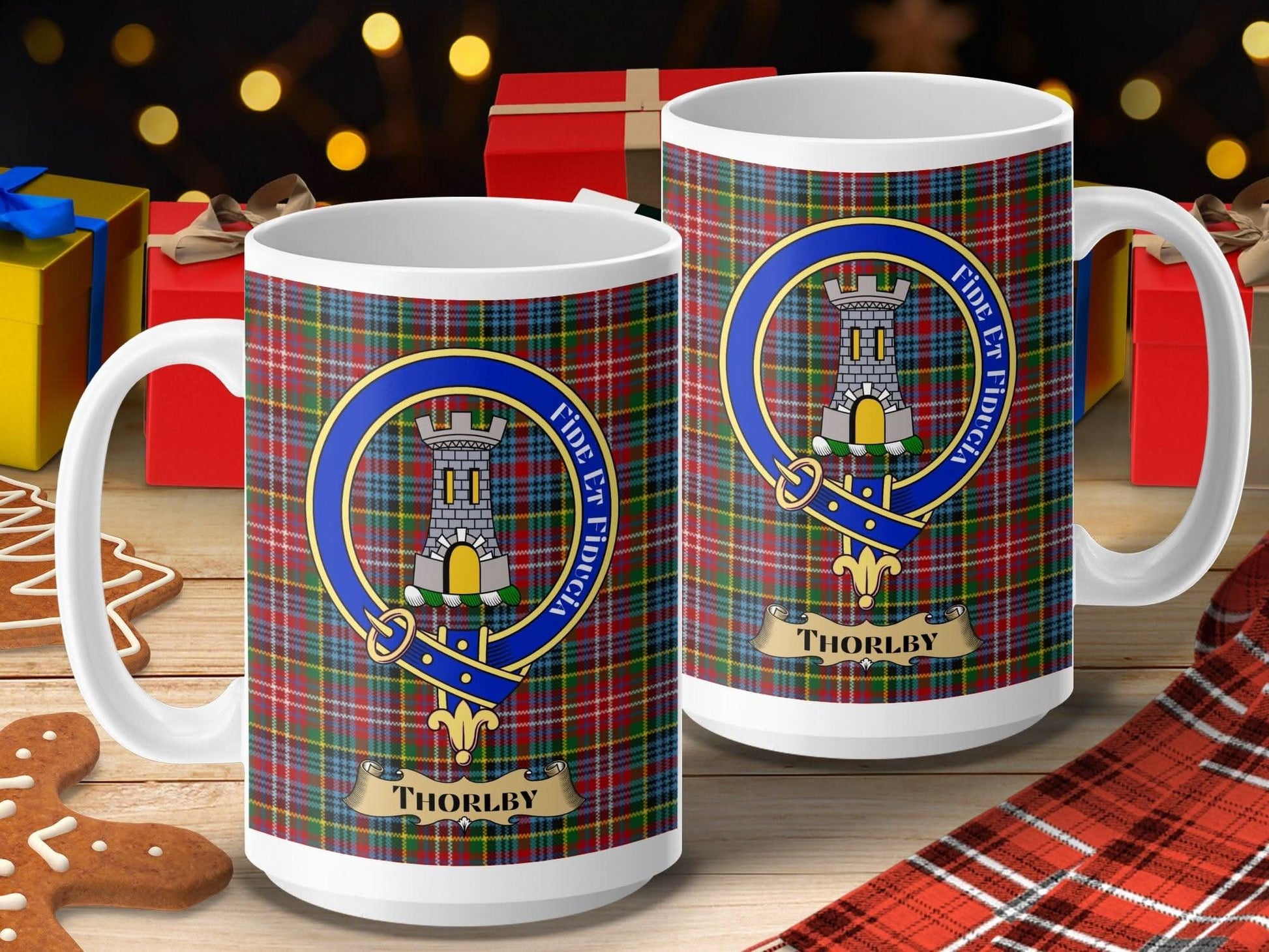 Tartan Plaid Design Thorlby Holiday Festive Mug product