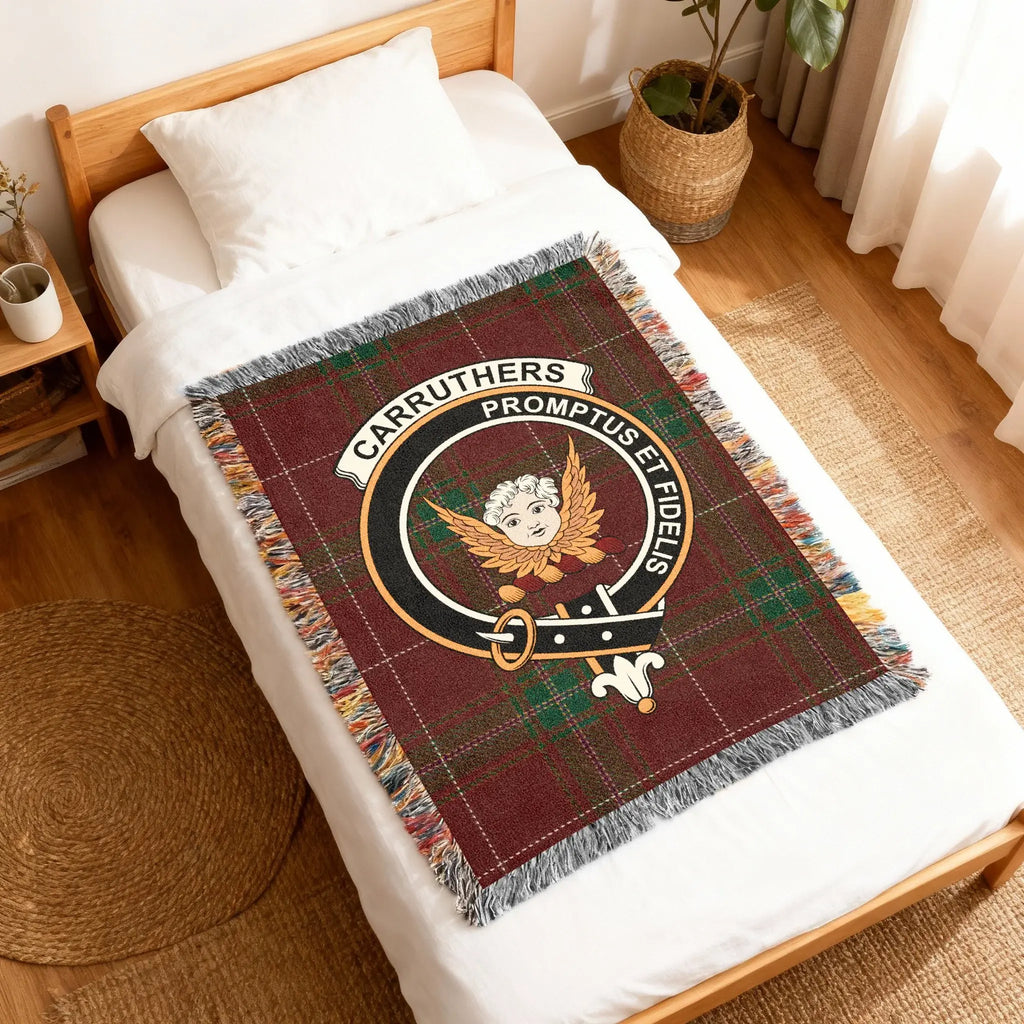Carruthers Promptus Et Fidelis Family Crest Blanket