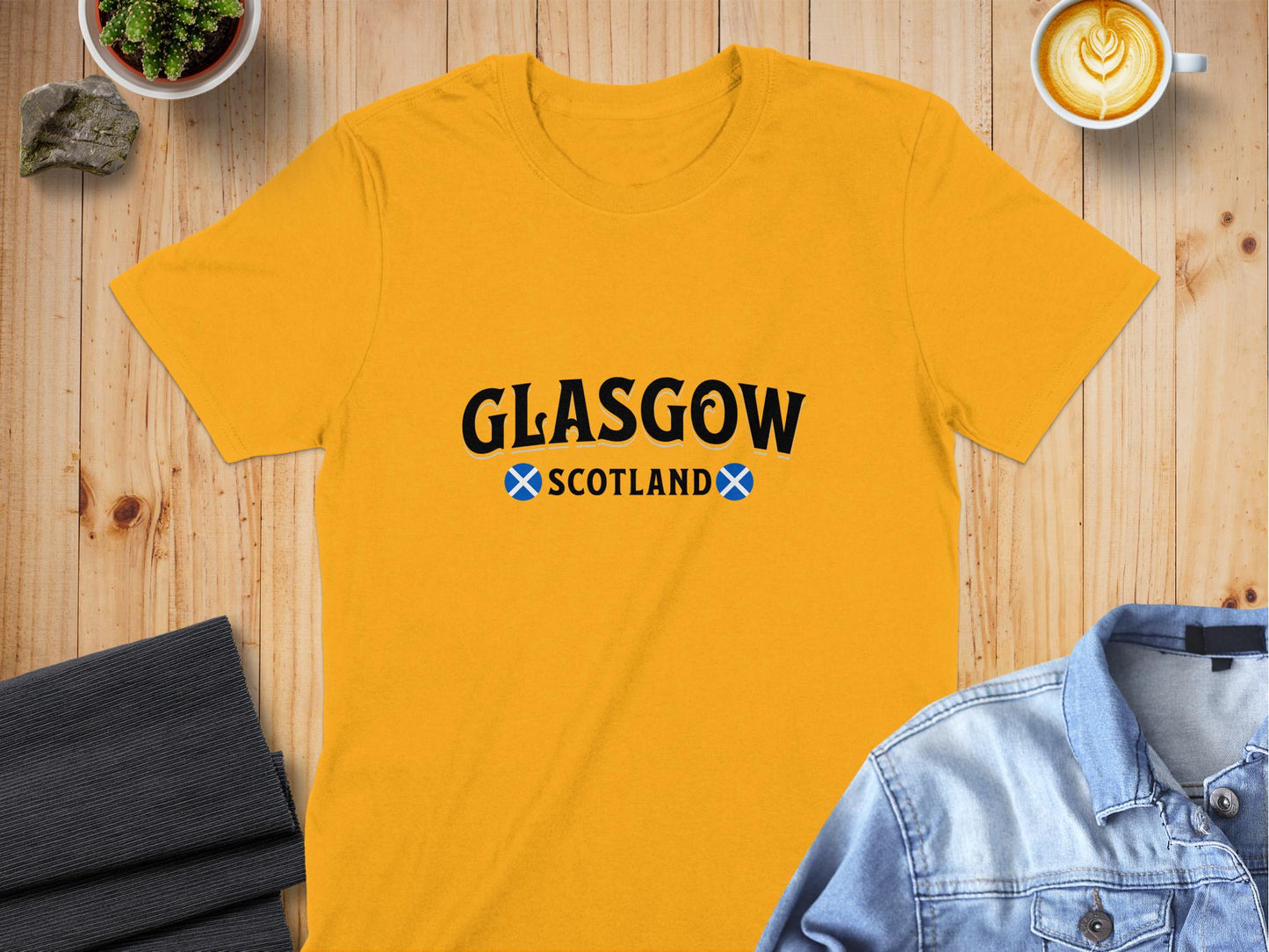 Vintage Glasgow Scotland City Souvenir Graphic T-Shirt - Living Stone Gifts