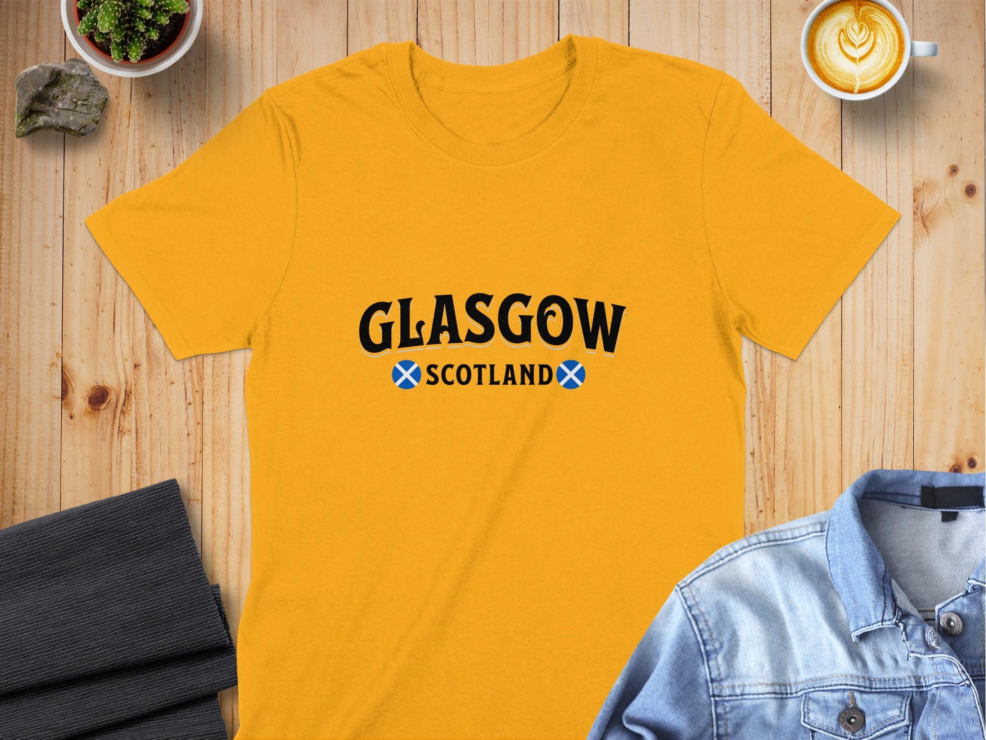 Vintage Glasgow Scotland City Souvenir Graphic T-Shirt - Living Stone Gifts