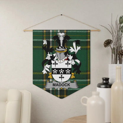 Family Heritage Plaid Crest Print Wall Hanging product
