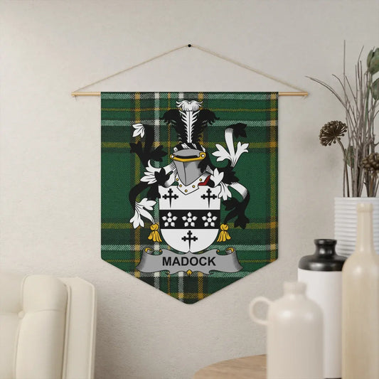 Family Heritage Plaid Crest Print Wall Hanging product