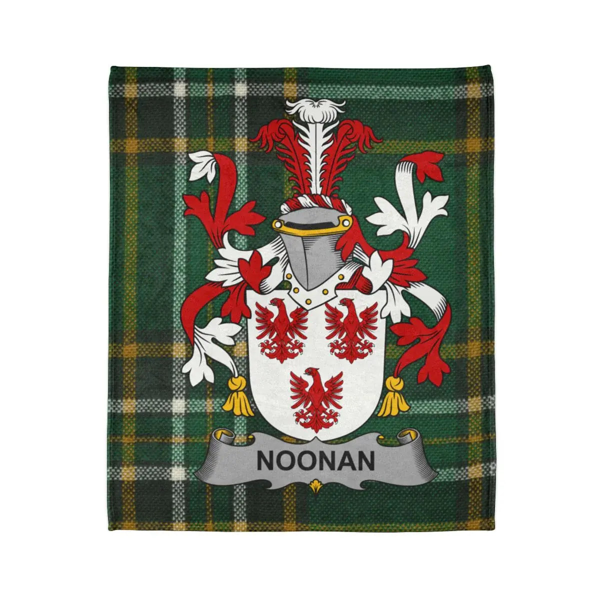 Personalized Noonan Family Crest Tartan Plaid Blanket product