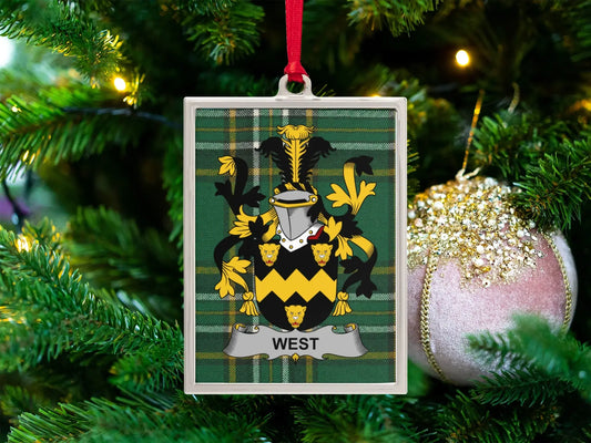 Personalized Family Crest Christmas Ornament product
