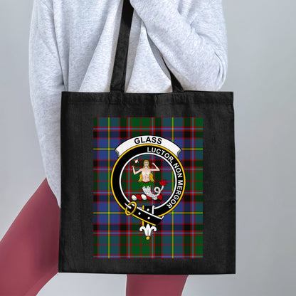 Glass clan scottish tartan crest tote bag - Living Stone Gifts