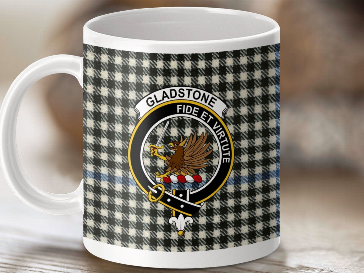 Gladstone Clan Crest Mug with Fide Et Virtute product