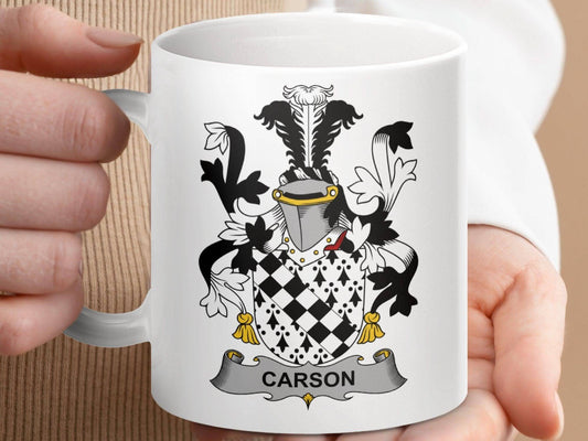 Carson Surname Irish Family Crest Heritage Gift Idea mug - Celtic Ancestry Gifts