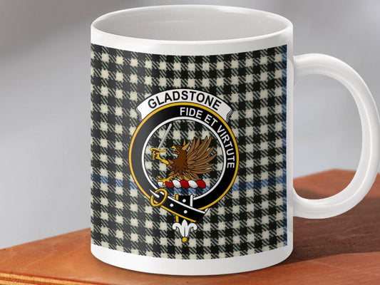 Gladstone Fide Et Virtute Design Checkered Mug product