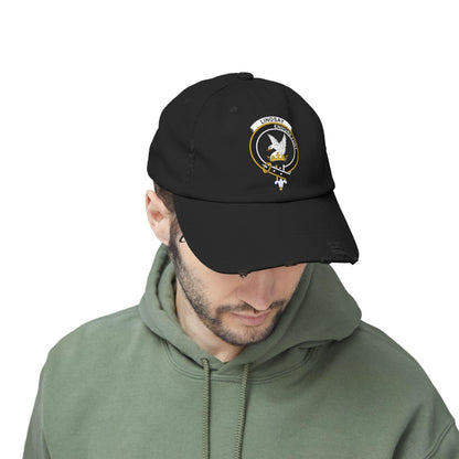 Lindsay Clan Crest Scottish Distressed Baseball Cap - Celtic Ancestry Gifts