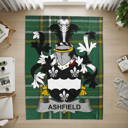 Ashfield Tartan Plaid with Crest Design Area Rug product type