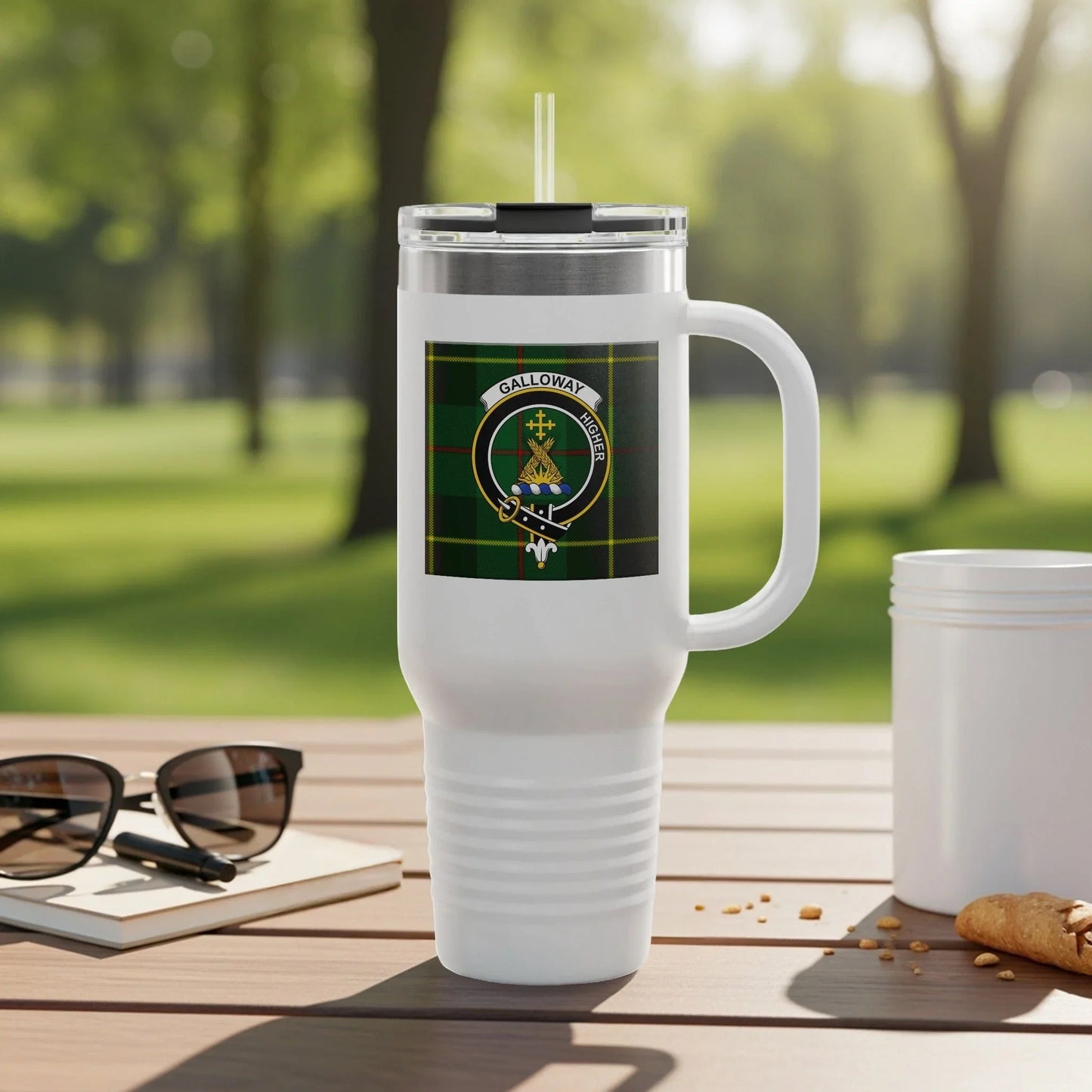 Galloway Insulated Tumbler with Handle and Straw product