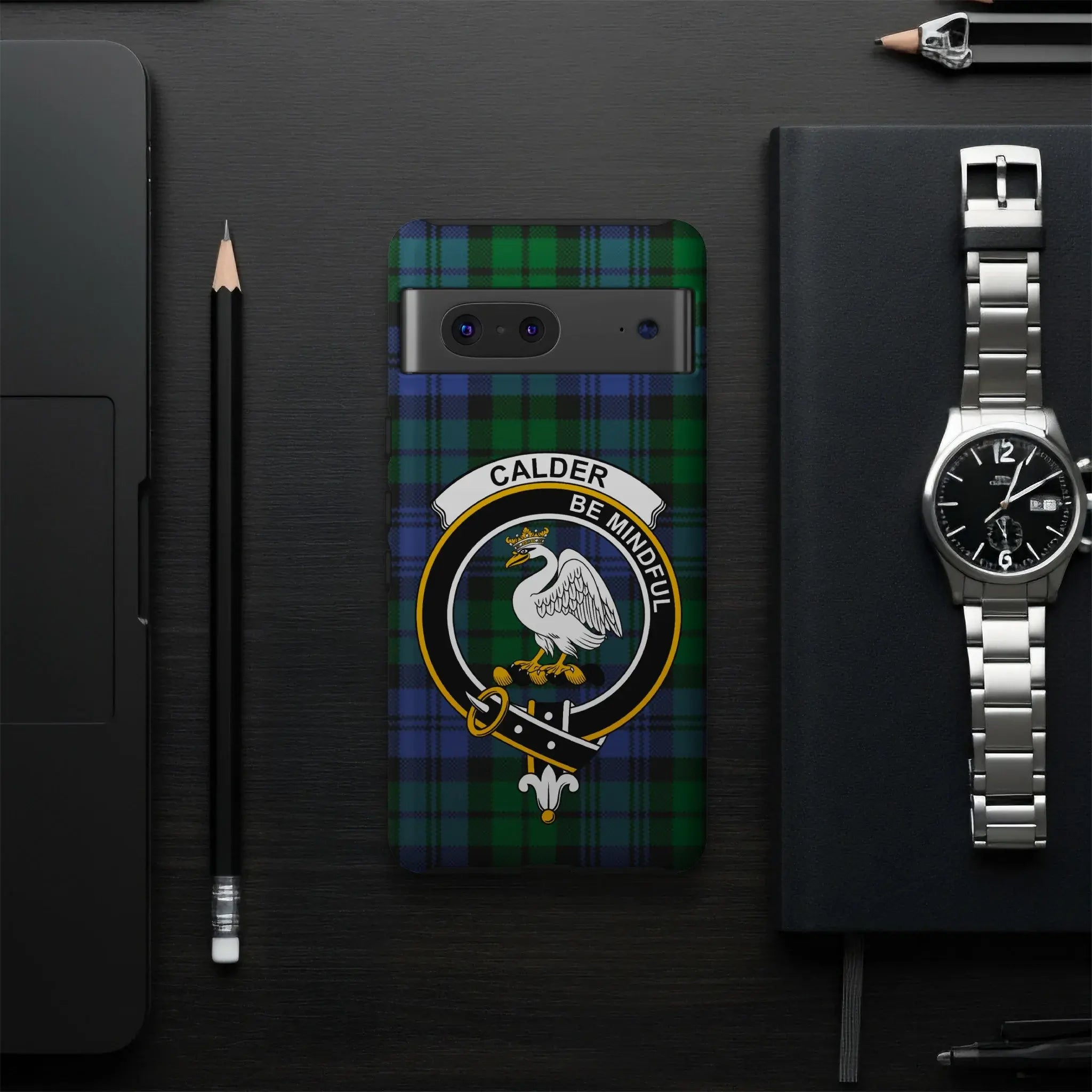 Calder Be Mindful Tartan Custom Phone Case
